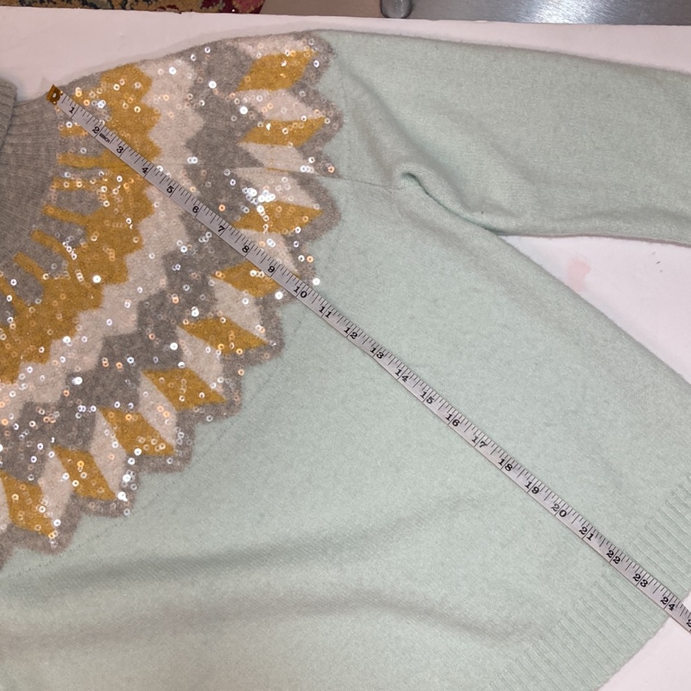 💙NWT! J.Crew Fair Isle Sequins Turtleneck Sweater - Picture 11 of 15